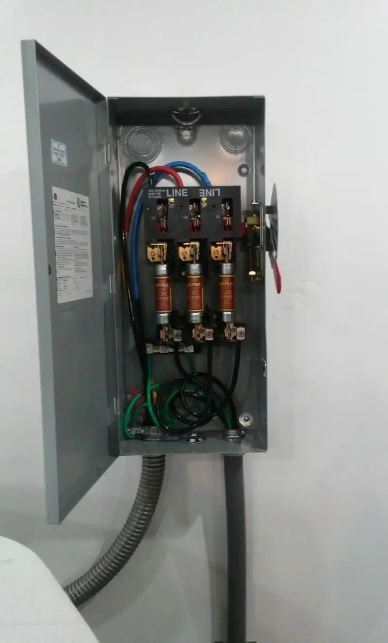 Three-phase disconnect switch installed for Electrical Wiring & Rewiring in Lower Providence